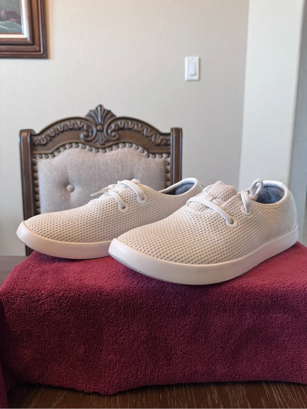 8 Men's Lightweight Knit Casual Allbirds Sneakers - Cream